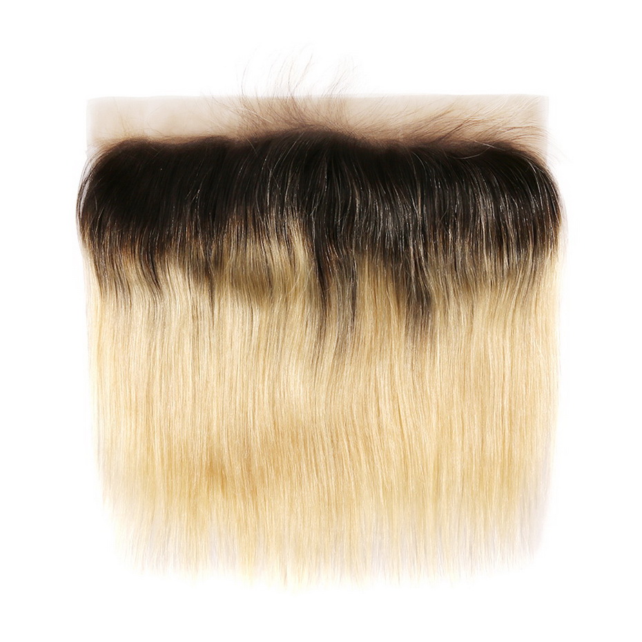 Stema 12A Ombre 613 Brown Root 13x4 Lace Frontal Virgin Hair Straight